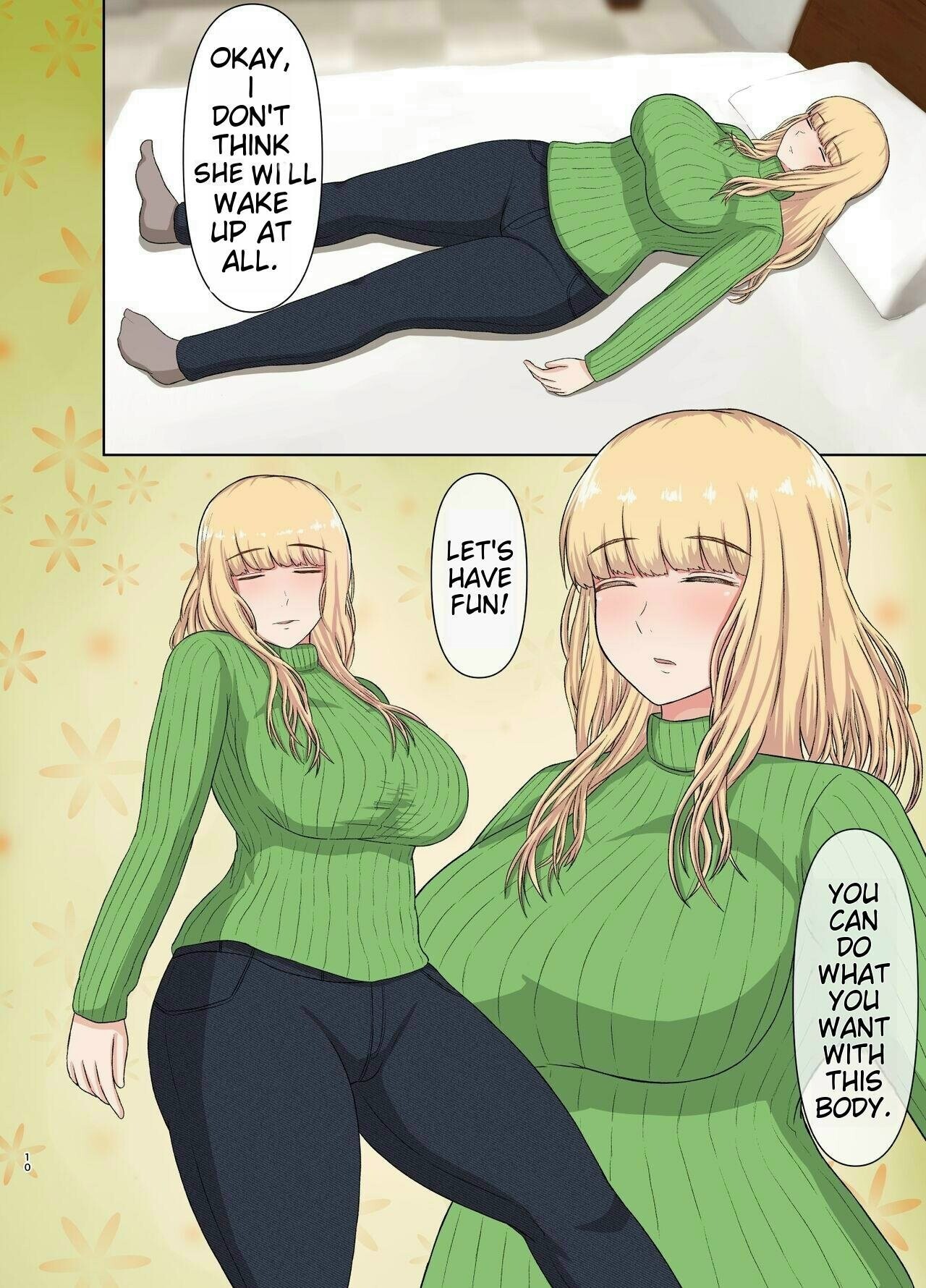 Hentai Manga Comic-Blonde Aunt's Sleep Rape-Read-9